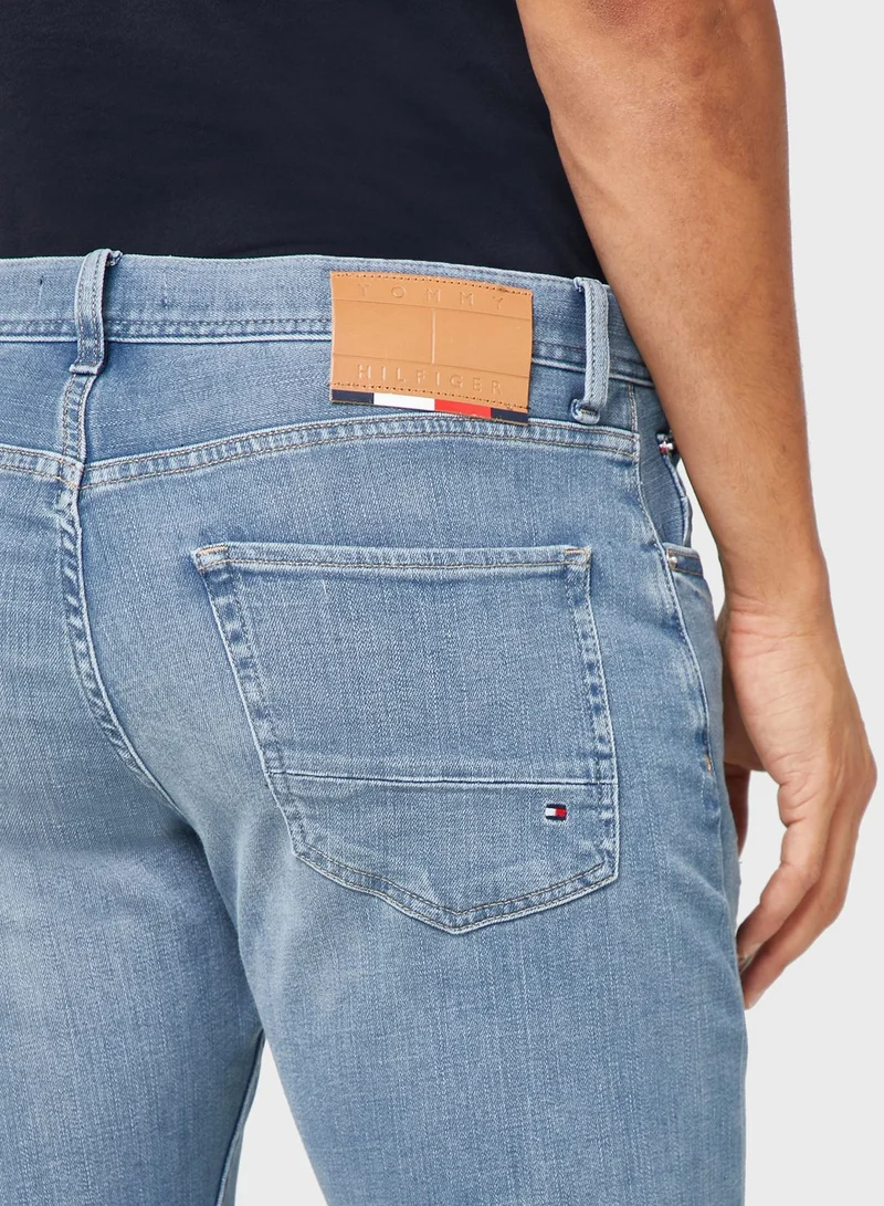 TOMMY HILFIGER Mid Wash Tapered Jeans