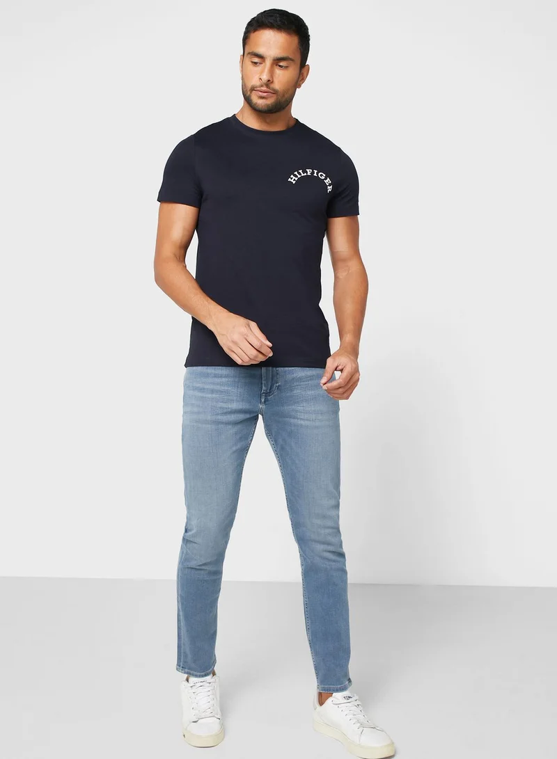 TOMMY HILFIGER Mid Wash Tapered Jeans