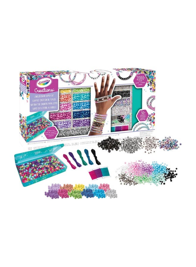 Crayola Creations Jeweled Letters & Beads Super Set (2000+ Pieces) - Image 1