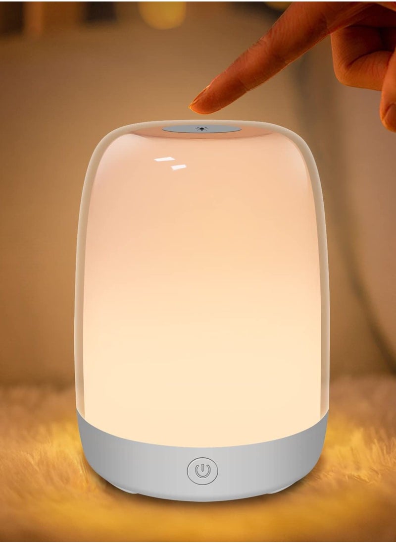 Y&D Nursery Night Light for Babies, Baby with Dimmable Warm Light, 5 Color Changing Usb Rechargeable Bedside Lamp, Led Touch Control Bedroom  - Image 1