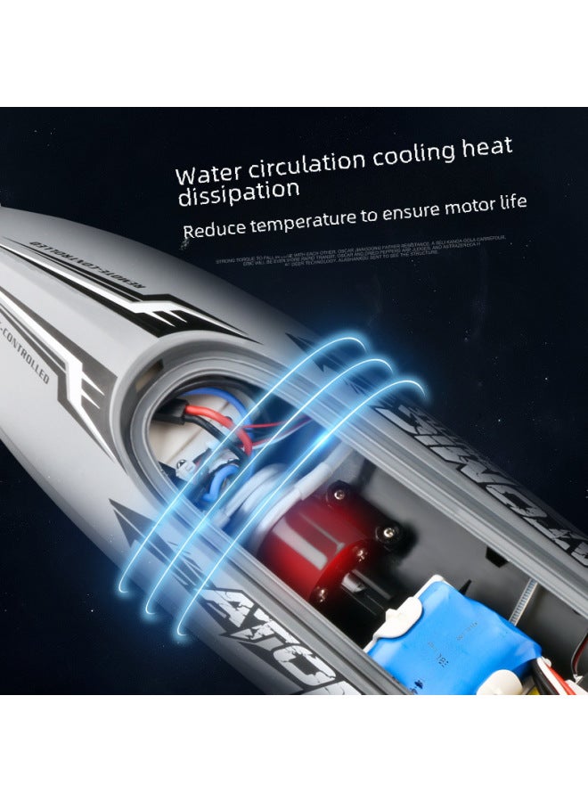 2.4g Remote Control Boat 601 Electric Toy High Speed Rowing Easy Control Battery Endurance Intelligent Induction Toy Speedboat-Color:7.4V Original Special Battery  - Image 4
