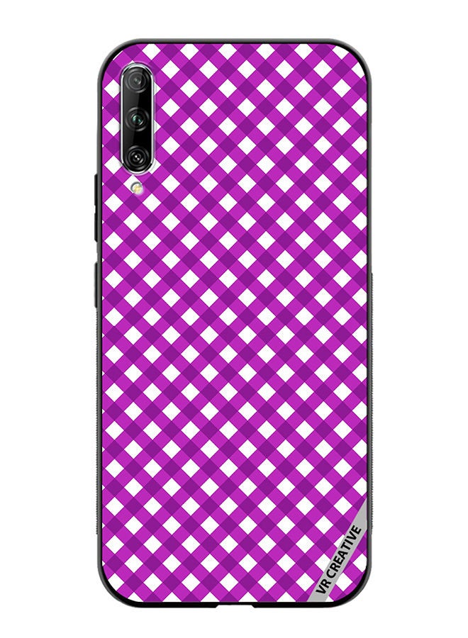 VR CREATIVE Protective Case Cover For Huawei Nova Y9S Seamless Plaid Purple Design Multicolour - Image 1
