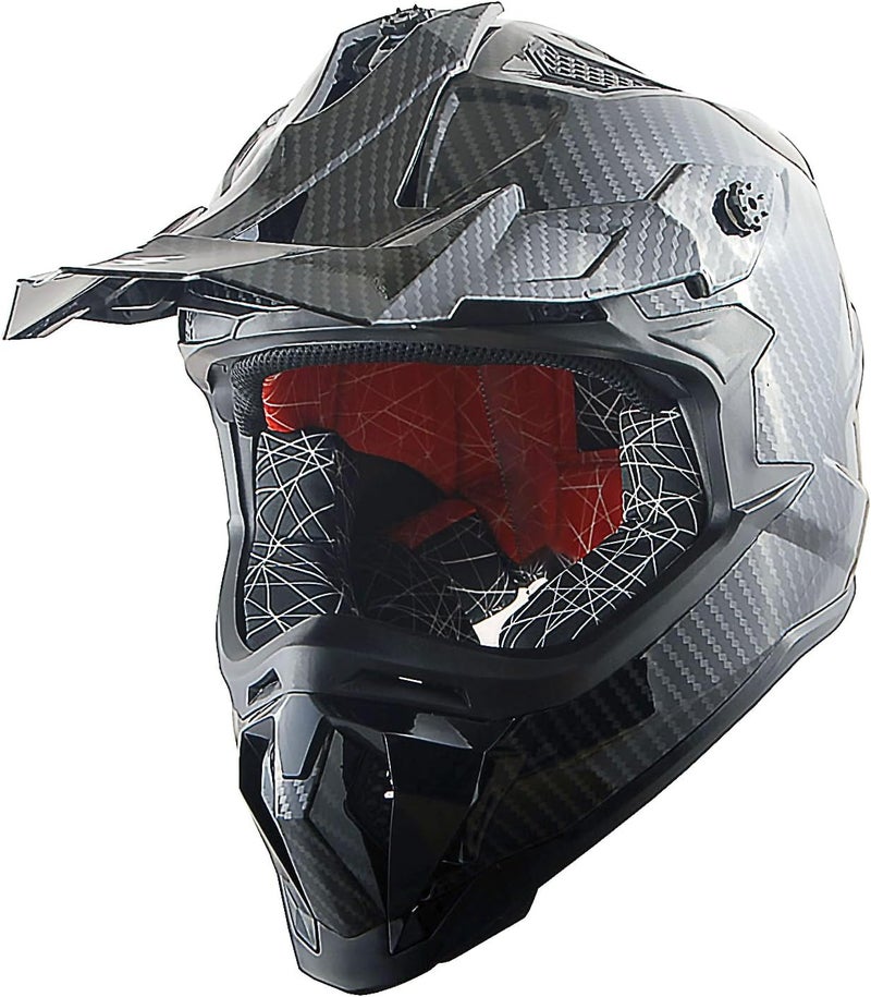 1Storm خوذة موتوكروس للبالغين 1Storm - ألياف الكربون السوداء، نموذج JH601 - Image 2