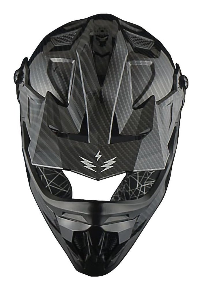 1Storm خوذة موتوكروس للبالغين 1Storm - ألياف الكربون السوداء، نموذج JH601 - Image 4