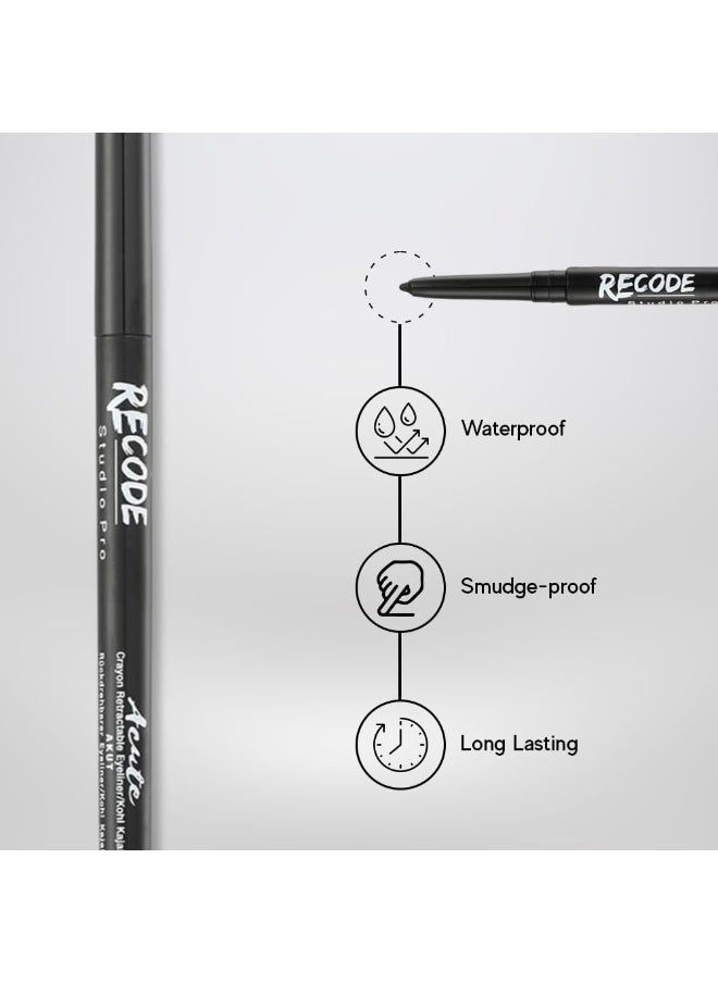 Recode Black Eyeliner Acute Matte Kajal Pencil 0.35gm  - Image 3