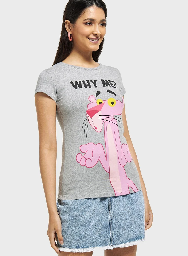 SP Characters Round Neck Printed T-Shirt