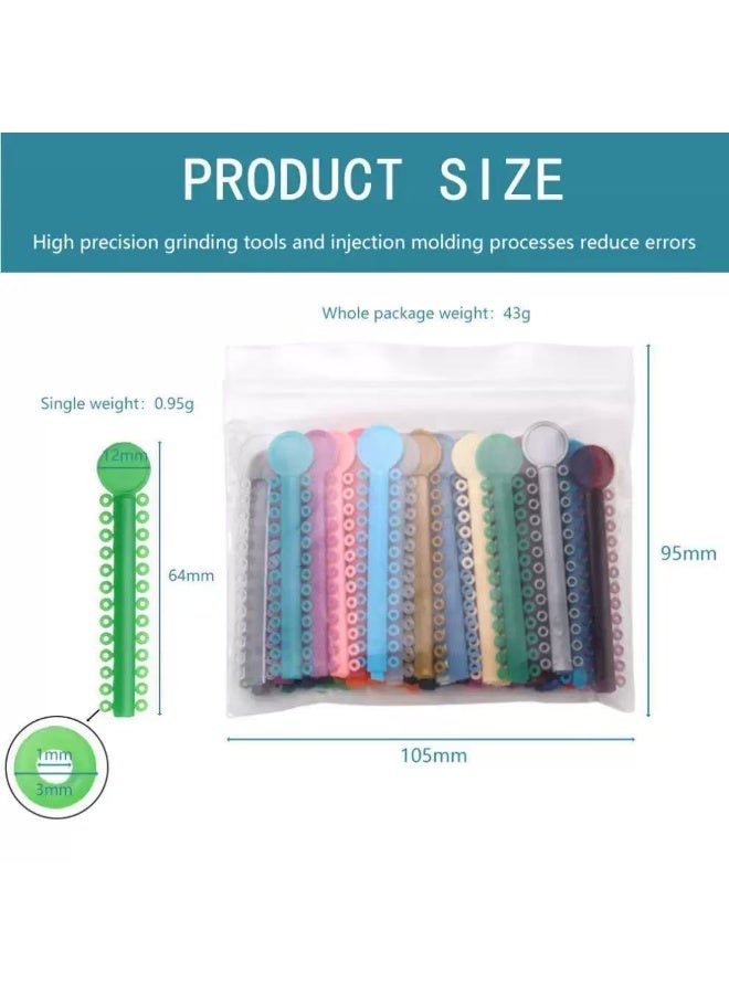 40 قطعة من أربطة تقويم الأسنان - أربطة مطاطية بألوان متنوعة، أربطة مطاطية لتقويم الأسنان، حلقات رباط مرنة متينة لمحاذاة الأسنان وتثبيت الأقواس - Image 2