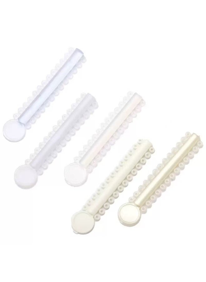 40 قطعة من أربطة تقويم الأسنان - أربطة مطاطية بألوان متنوعة، أربطة مطاطية لتقويم الأسنان، حلقات رباط مرنة متينة لمحاذاة الأسنان وتثبيت الأقواس - Image 3