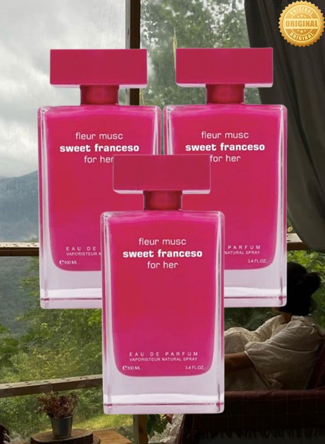for HER 3 Pieces Sweet Franceso For Her Pink EDP 100ML - Image 1