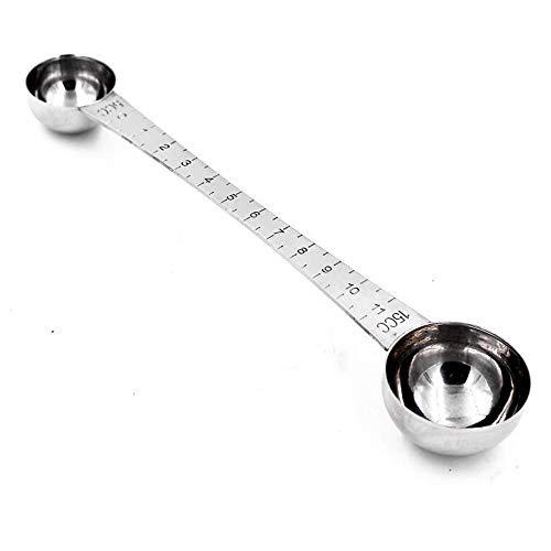 CoaGu Dual-Measure Coffee Scoop Set: 1 Tsp (5ml) & 1 Tbsp (15ml) Long-Handled Stainless Steel Scoops for Precise Coffee and Baking Measurements - Image 1
