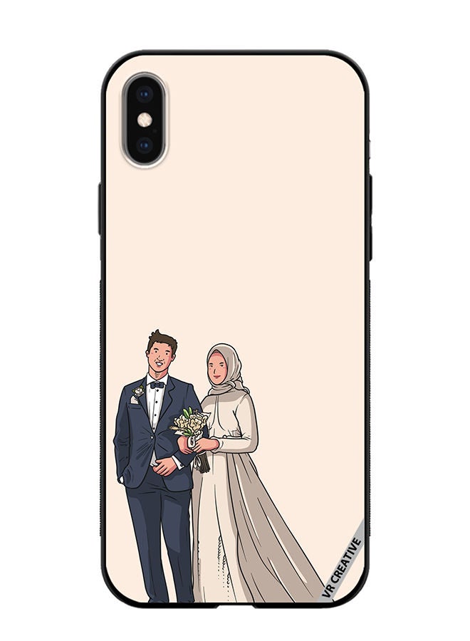 VR CREATIVE Protective Case Cover For Apple iPhone XS Max Wedding Design Multicolour - Image 1