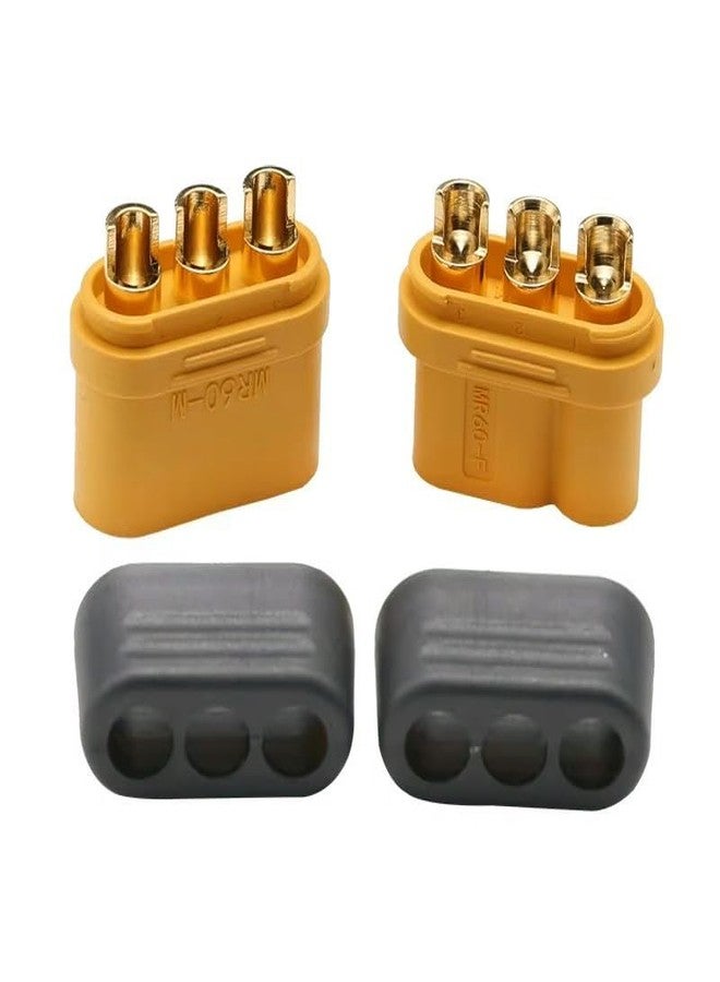 LINSYRC 5 Pairs Amass MR60 Plug Female and Male Connector Adapter Bullet Connector for Motor ESC Connection - Image 2