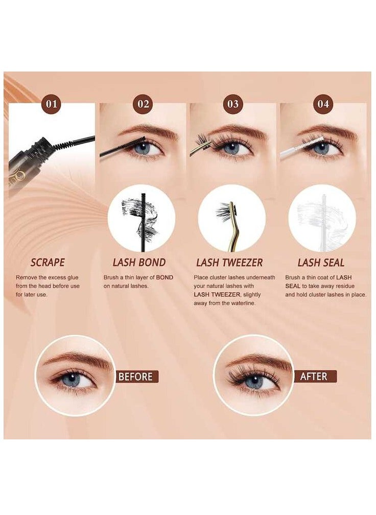 Generic - 10 rows of long-lasting raised false eyelashes with mixed cat eye designs, soft and natural, no eye irritation, - Image 1