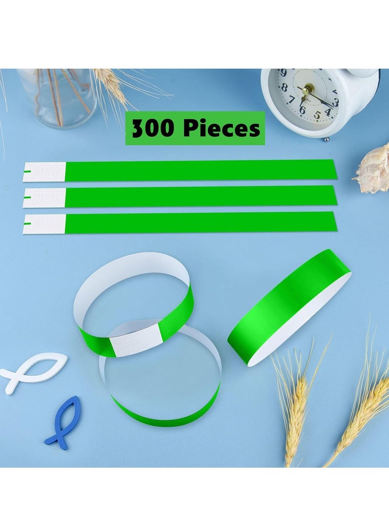 SOLARAE Event Wristbands 300Pcs Neon Paper for Events Purple Party Bulk Arm Bands Armbands Waterproof Bracelets Clubs Lightweight Concert Festivals and Fairs Green - Image 3