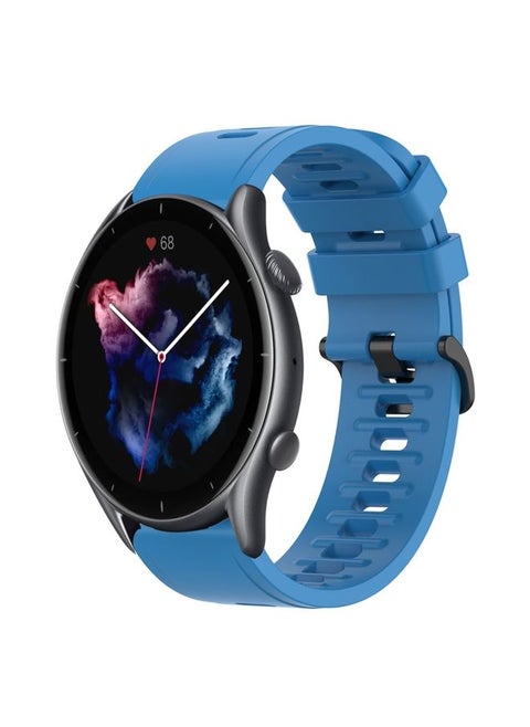 Replacement Strap For Amazfit GTS 3 20mm Solid Color Soft Silicone Watch Band Blue