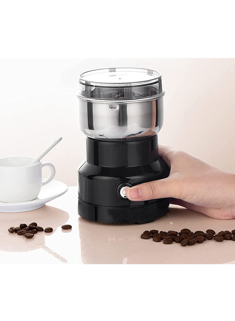 150W 200ml Stainless Steel Electric Coffee Machine Bean Grinder Blenders for Kitchen Office Home Use Grains Grinding Machine Black  - Image 4