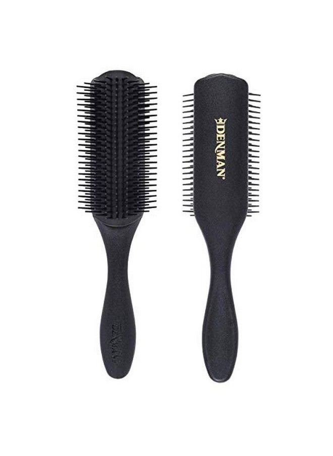DENMAN Classic Styling Brush 9 Rows (Black) D4 Hair Brush For Blowdrying & Styling Detangling Separating Shaping & Defining Curls  - Image 3