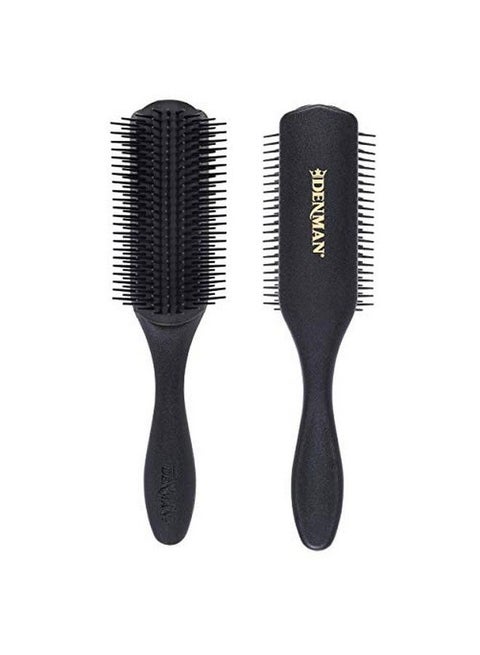 Classic Styling Brush 9 Rows (Black) D4 Hair Brush For Blowdrying & Styling Detangling Separating Shaping & Defining Curls