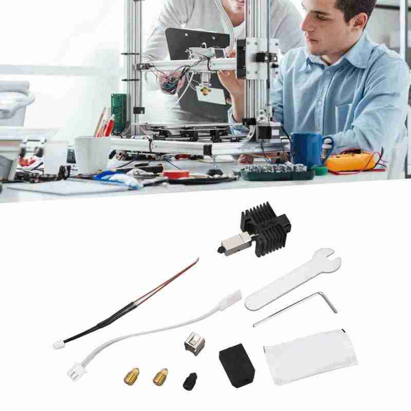 Extruder Kit: Metal CuCrZr Nickel-Plated Heating Block With 500℃ High Temperature Resistance, Fast Thermal Conductivity - Detachable Design For Safe Operation, Sagging Prevention Nozzle For 3D Printer - Image 5