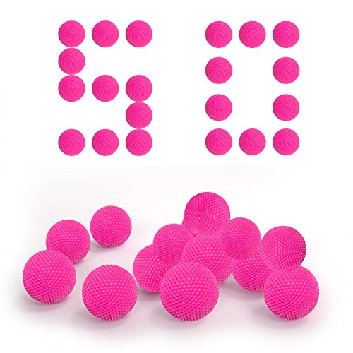 EKIND 50 Rounds Bulk Refill Ammo Bullet Balls Compatible for Nerf Rival Blaster Series Pink - Image 1