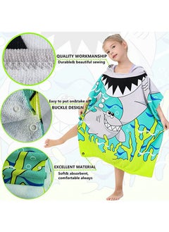 ZCM-HAPPY Kids Hooded Cape Bath Towel Microfiber Towel for Bathing  Swimming  - Image 3