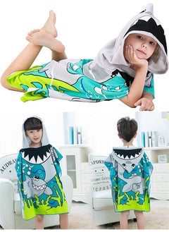 ZCM-HAPPY Kids Hooded Cape Bath Towel Microfiber Towel for Bathing  Swimming  - Image 2