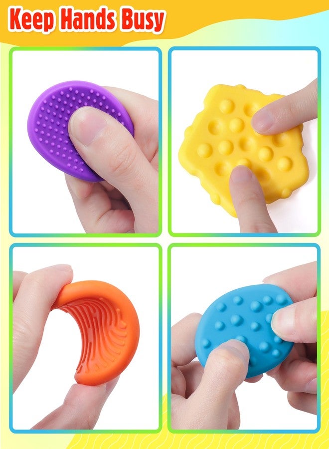 Helsort Sensory Fidget Toys for Kids Adults: 16 Pack Textured Worry Stones for Anxiety Relief, Sensory Toy for Autism Kids Calming, Quiet Small Fidgets for Classroom Prizes, Easter Basket Stuffers Egg Filler - Image 3