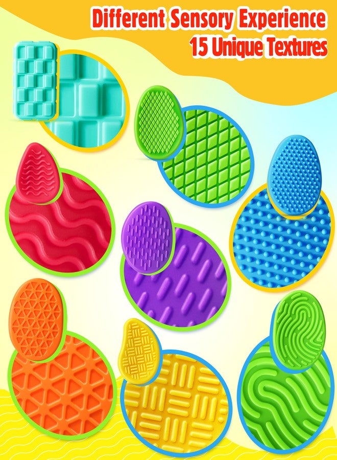 Helsort Sensory Fidget Toys for Kids Adults: 16 Pack Textured Worry Stones for Anxiety Relief, Sensory Toy for Autism Kids Calming, Quiet Small Fidgets for Classroom Prizes, Easter Basket Stuffers Egg Filler - Image 4