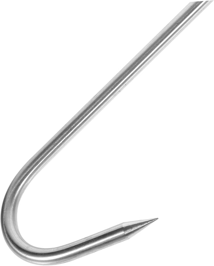 خطافات لحوم من سبائك الألومنيوم بمقبض خشبي 2 قطعة أدوات تعليق على شكل حرف T - Image 5