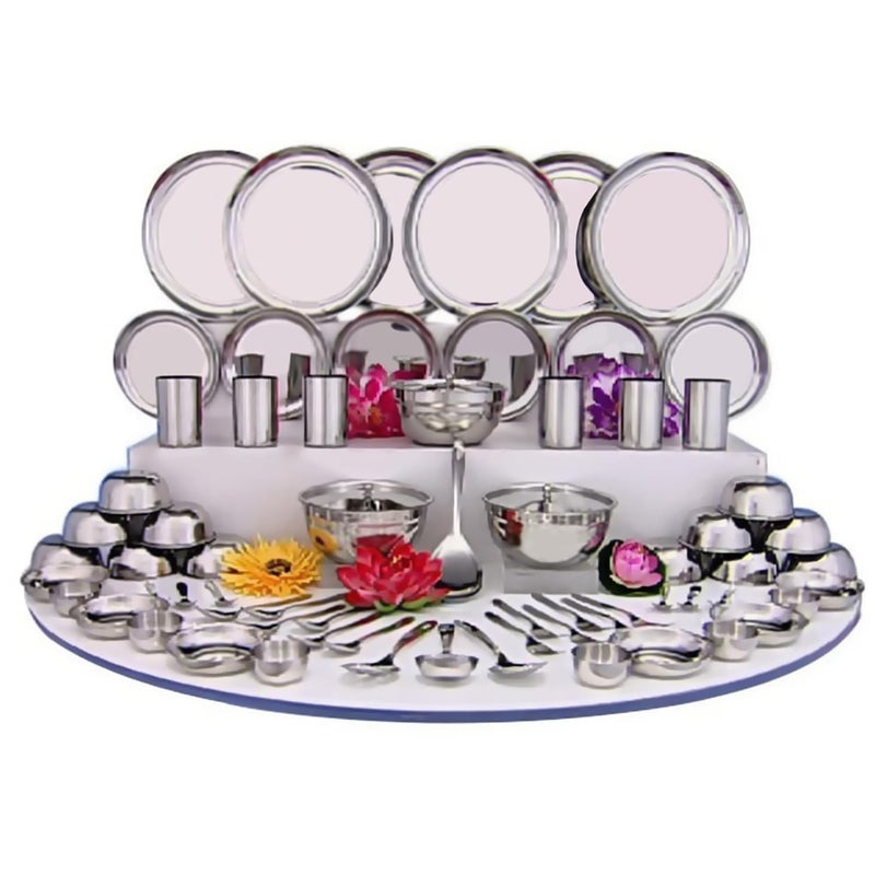 RJ kitchenware Store Dinner Set 70 Stainless Steel Dinner Set (70 Pcs Set) - Image 1