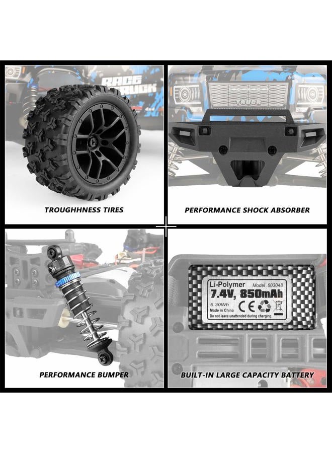 HAIBOXING RC Cars 1/18 Scale 4WD Off-Road Monster Trucks with 36+KM/H High Speed, 2.4 GHz Remote-Controlled Electric All Terrain Waterproof Vehicles with Rechargeable Battery for Kids and Adults RTR - Image 4