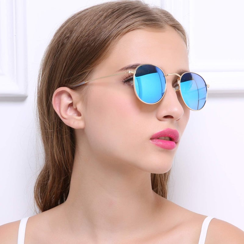 Joopin Vintage Round Sunglasses Men Women Polarized UV400 Protection Metal Frame Circle Oval Retro Sun Glasses Unisex Unisex - Image 2