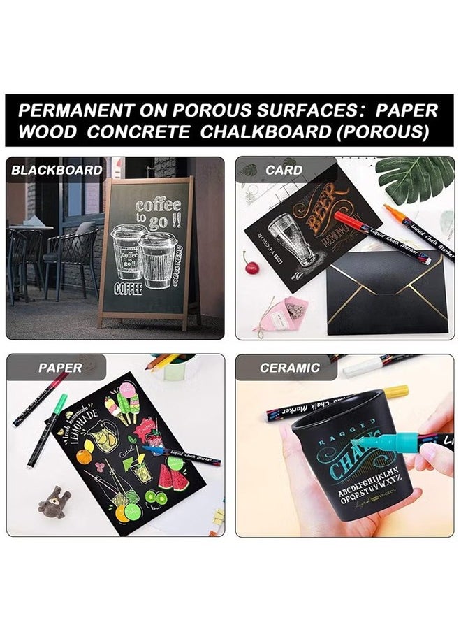 HY Liquid Erasable Chalk Markers Pens - 8 Colors Washable & Wet Erase Neon Makers for Blackboard, Chalkboard Signs, Glass Window, Graduation Celebration School Kids Art for Cars  - Image 3