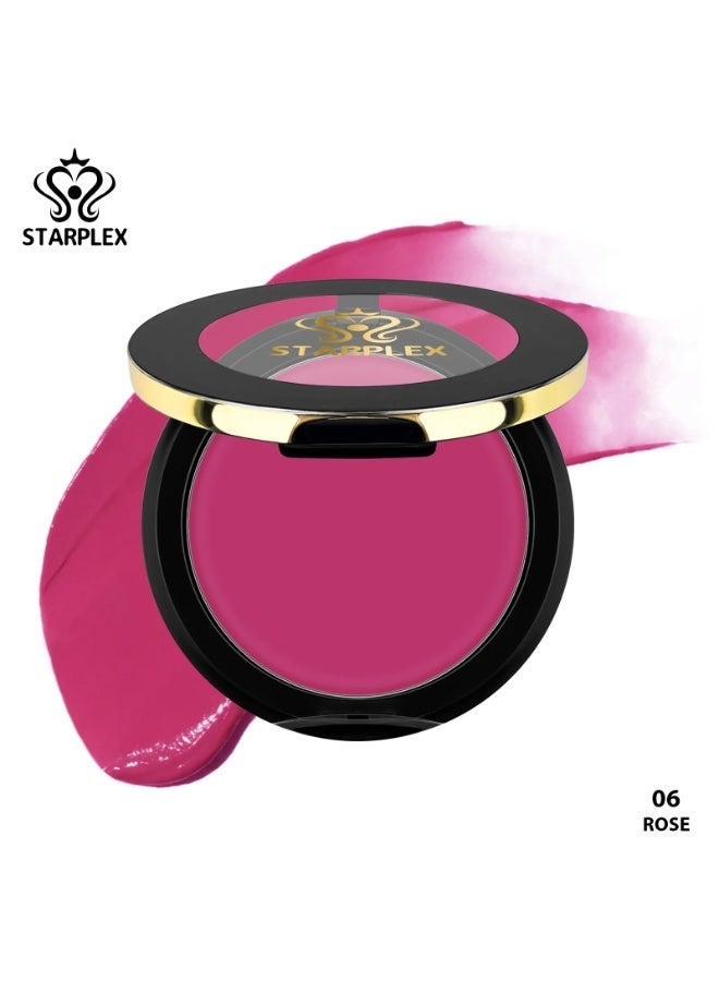STARPLEX Cream Blush Starlight Velvet Blush Cream Lip & Cheek 2-in-1 ROSE, Transparent Skylight Portable, Waterproof Sweatproof Long Lasting, Finger Apply Natural Brighten Complexion, 6 Shades Available - Image 1
