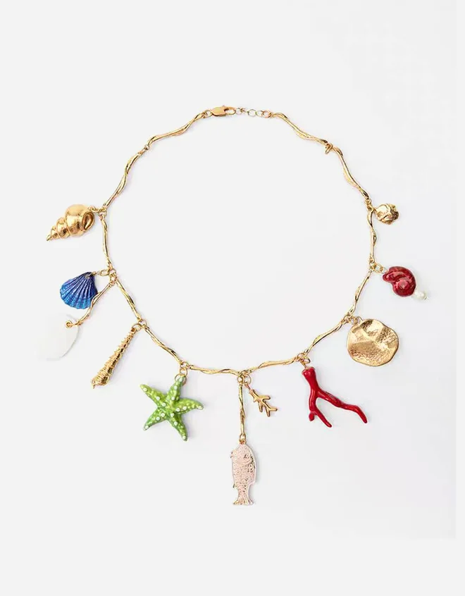 Styli Styli Sea Shell Charm Drop Necklace
