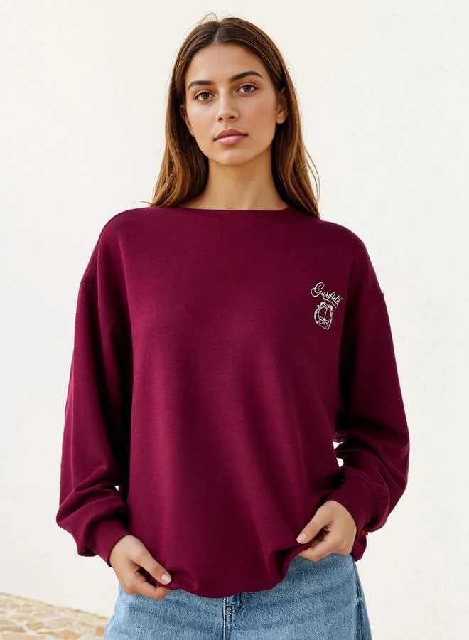 SP Characters Garfield Embroidered Sweatshirt