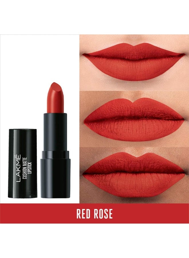 LAKME CUSHION MATTE LIPSTICK RED ROSE 4.5G - Image 3