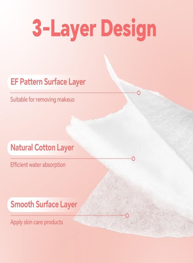 ICOTLE Square Cotton Pads,100% Cotton, Not to Shed or Fall Apart, 60 Count, Unique Triple-Layer Design for Daily Skin Care - Image 4
