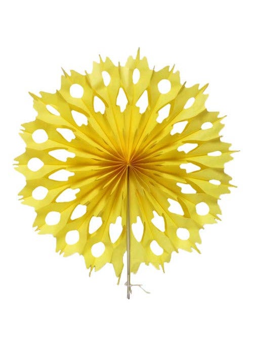 Funcart Funcart 16 Snowflake Paper Fan Paper Yellow 