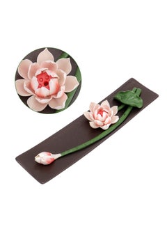 Y&D Incense Holder for Sticks, Ceramic Handmade Lotus Zen Decor, Home Room Yoga, Meditation Gift  - Image 2