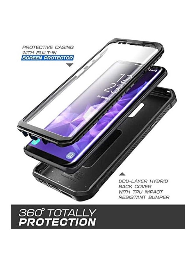 SUPCASE Unicorn Beetle Pro Series Case Designed For Galaxy S9 Plus (2018 Release), Full-Body Dual Layer Rugged With Holster Case, With Built-in Screen Protector - Black - Image 2