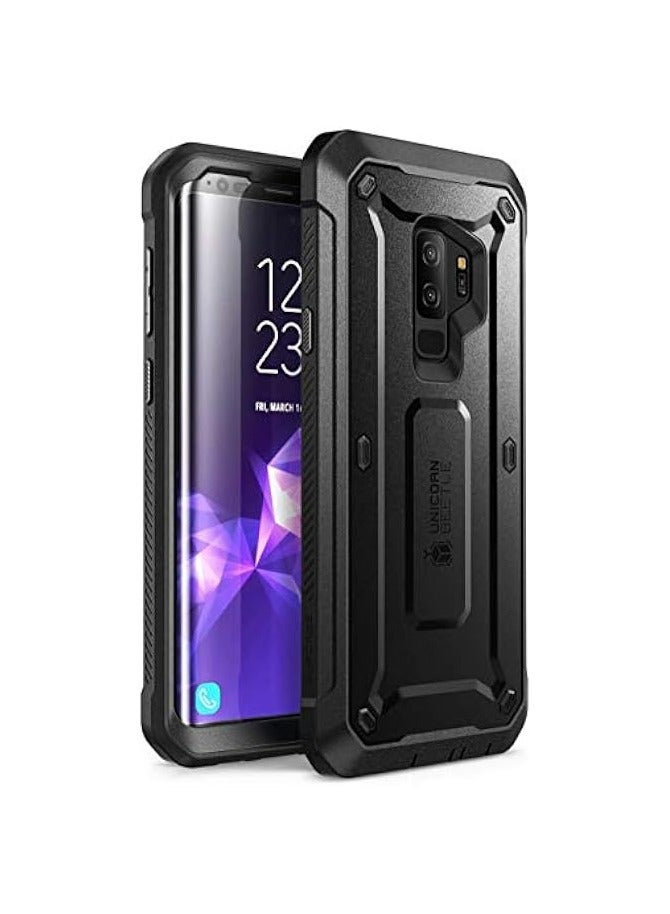 SUPCASE Unicorn Beetle Pro Series Case Designed For Galaxy S9 Plus (2018 Release), Full-Body Dual Layer Rugged With Holster Case, With Built-in Screen Protector - Black - Image 1