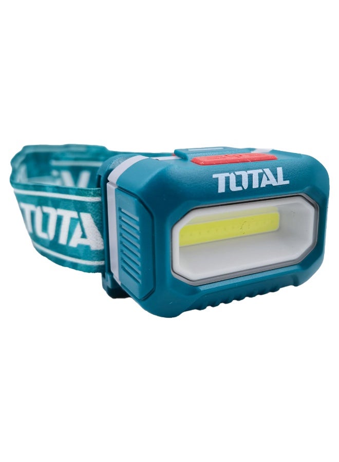 TOTAL COB LED Headlamp 3xAAA Battery Powered Head Light with Adjustable Elastic Headband, Wide Beam Work Light for Electrician, Mechanic, Camping, Hiking, Emergency, Hands Free Head Torch for Indoor Outdoor Repair Maintenance Use Daily Job Utilitys - Image 3