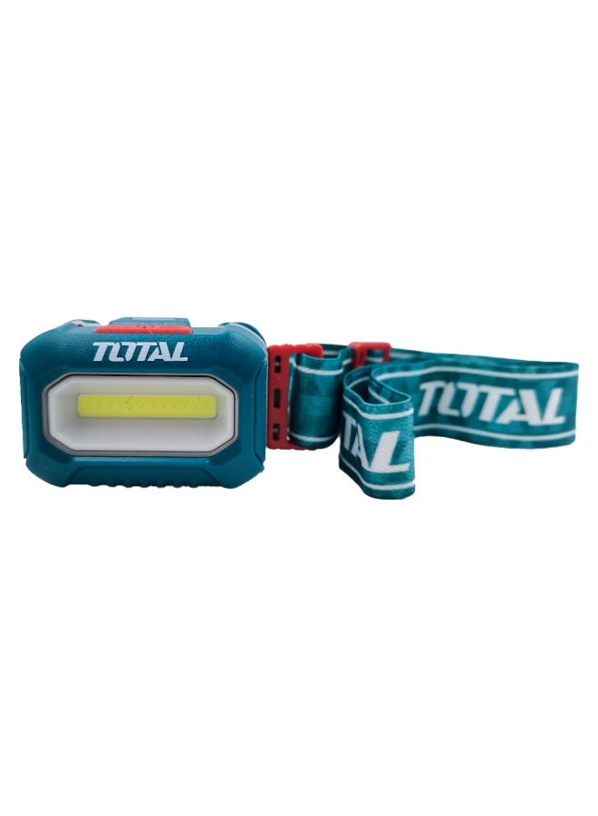 TOTAL COB LED Headlamp 3xAAA Battery Powered Head Light with Adjustable Elastic Headband, Wide Beam Work Light for Electrician, Mechanic, Camping, Hiking, Emergency, Hands Free Head Torch for Indoor Outdoor Repair Maintenance Use Daily Job Utilitys - Image 2