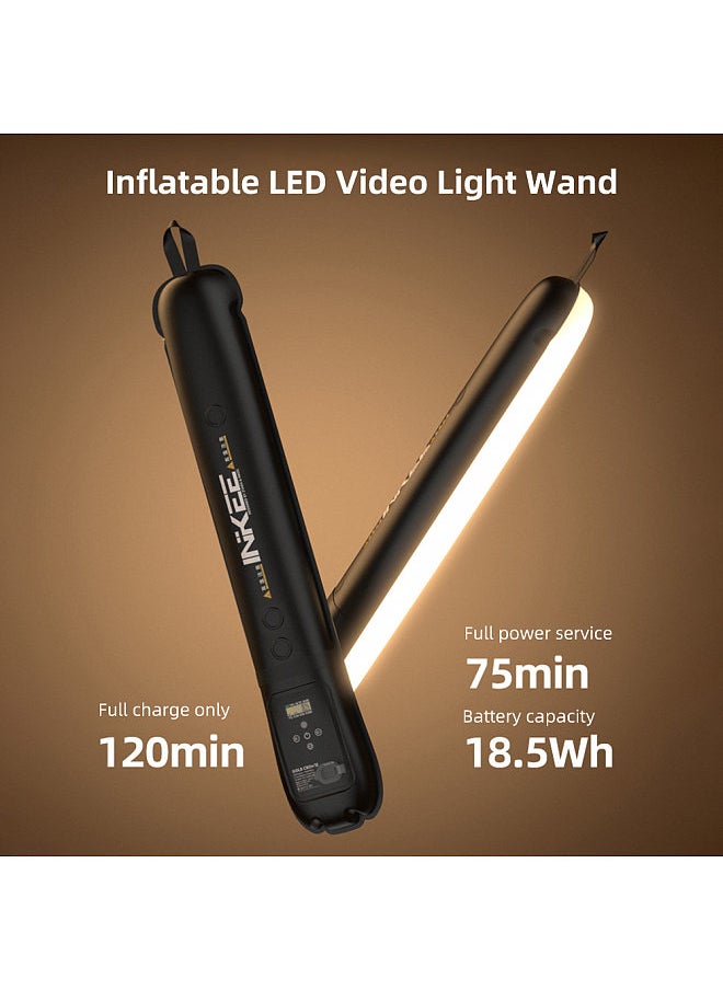 INKEE - GC12 Inflatable LED Video Light Wand 12W Handheld Air Column Light Stick 2700K-6500K Dimmable Photography Lighting Flexible LED Soft Light IP66 Waterproof Built-in Battery Magnetic Adsorption - Image 1