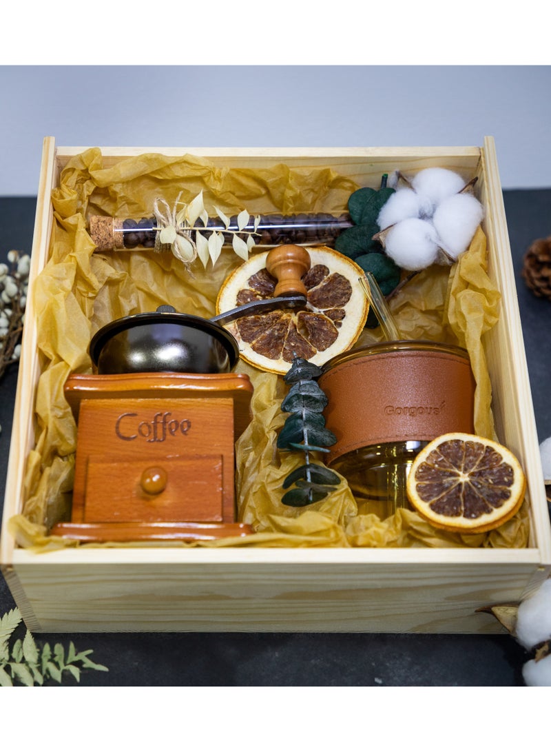   صوفيا طبيعة مطحنة الفاصوليا الحرفية ومجموعة الرشفة- هدايا - Image 1