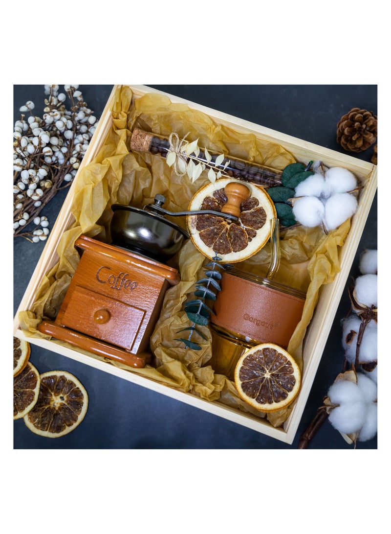   صوفيا طبيعة مطحنة الفاصوليا الحرفية ومجموعة الرشفة- هدايا - Image 3