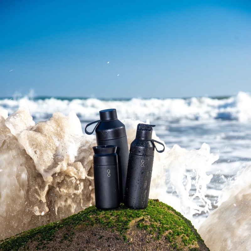 Ocean Bottle - Recycled Stainless Steel Go Water Bottle - Eco-Friendly & Reusable Bottle - Obsidian Black - 17 oz - Image 5