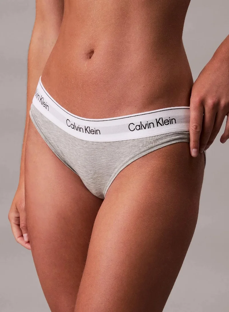 Calvin Klein Grey Heather Bikini Briefs - Icon Cotton Modal for Women | Best Price UAE