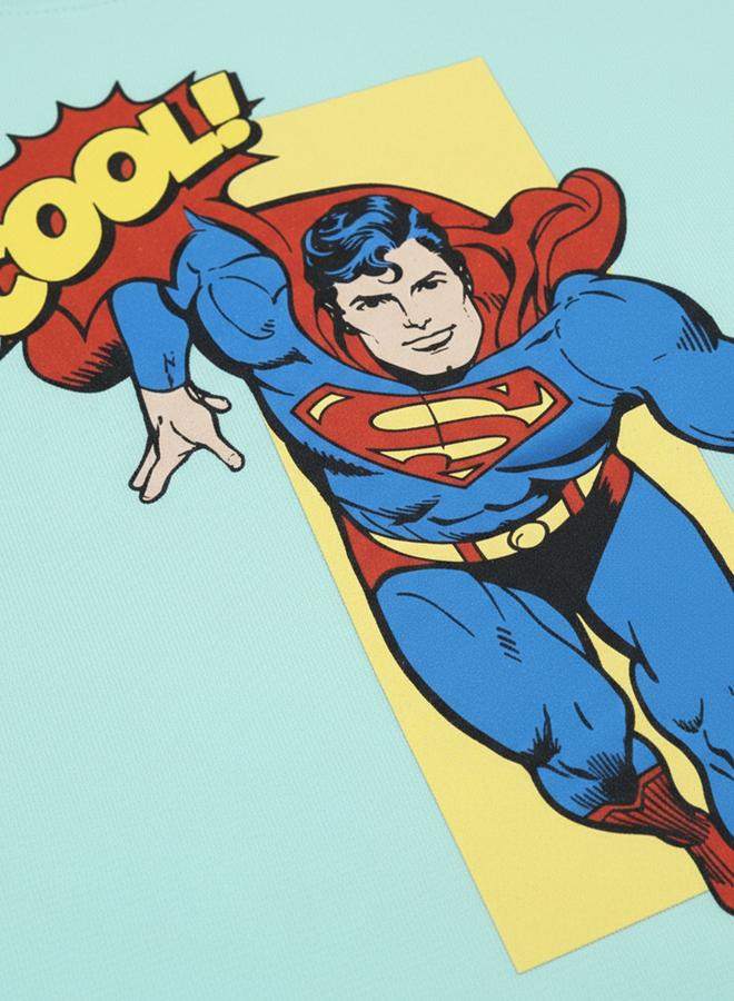 سوبر مان تيشيرت عصري بياقة مستديرة وطبعة جرافيك - Image 3